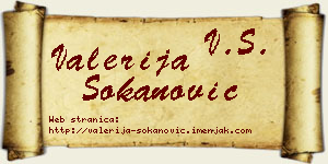Valerija Sokanović vizit kartica